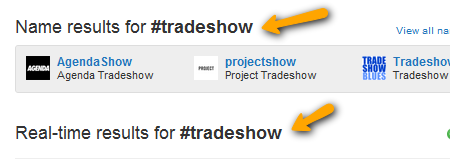 hashtag for tradeshows